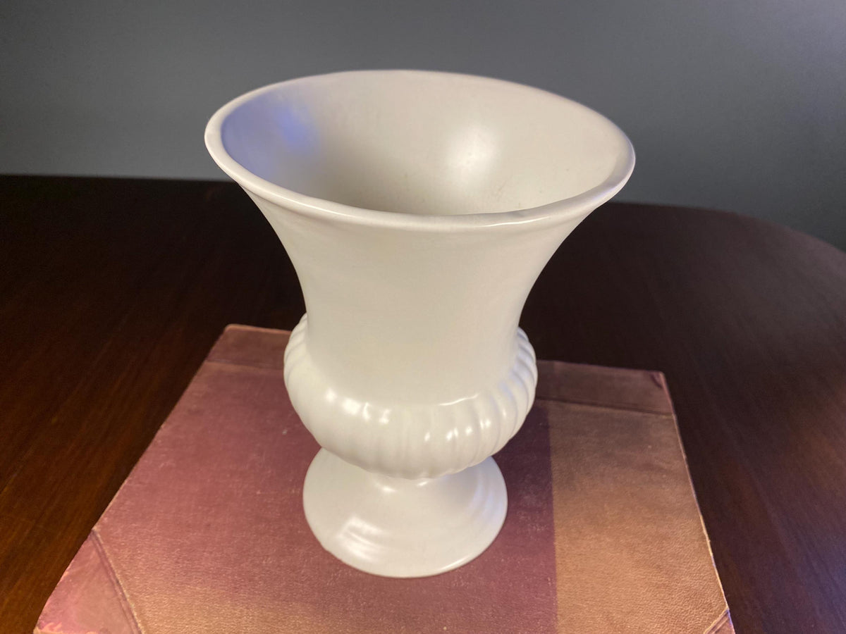 Dartmouth Pottery Cream Pedestal Vase