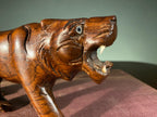 Vintage Carved Wooden Tiger