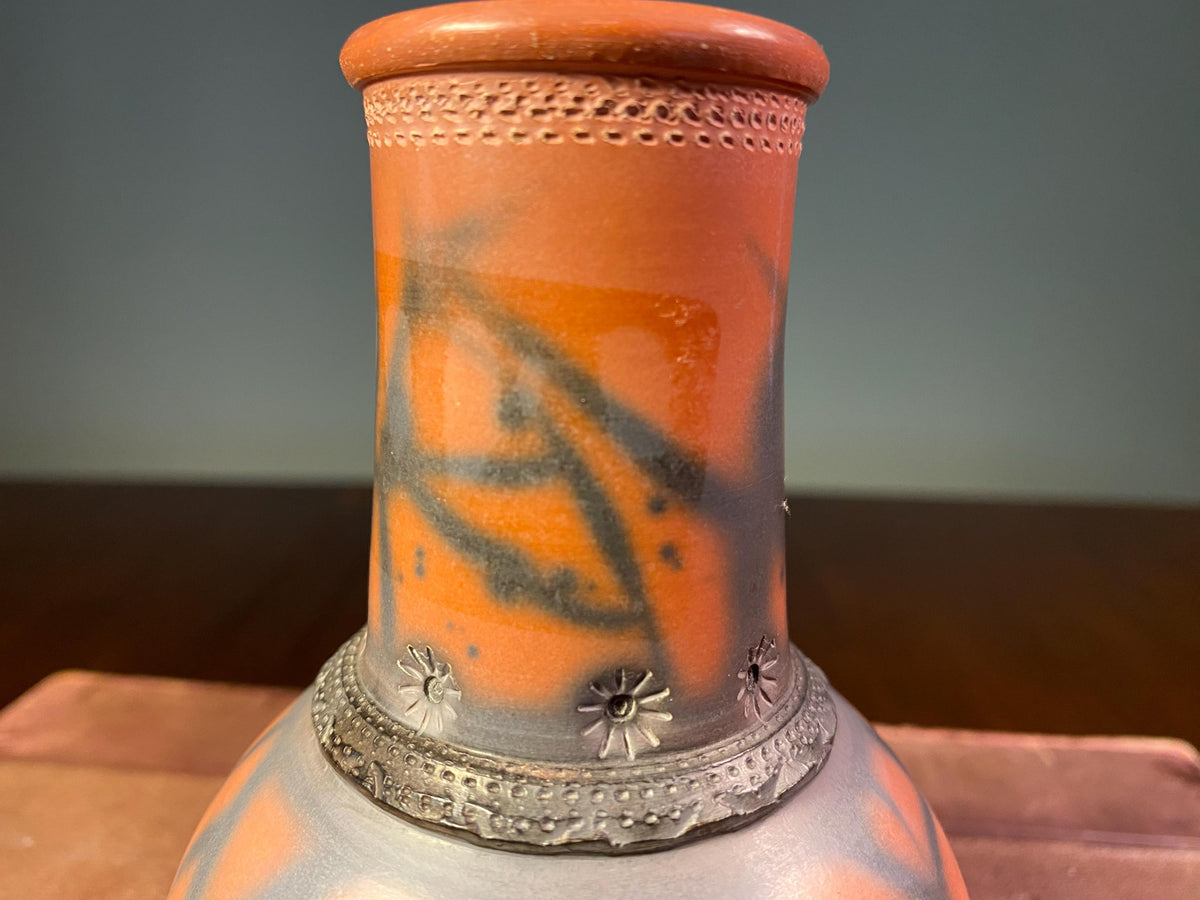 Japanese Raku Studio Pottery Vase