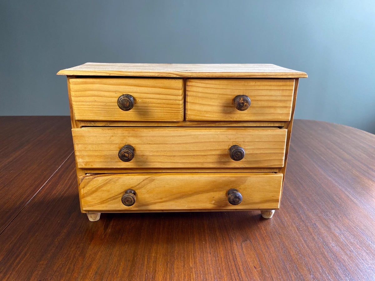 Vintage Miniature Folk Art Chest of Drawers