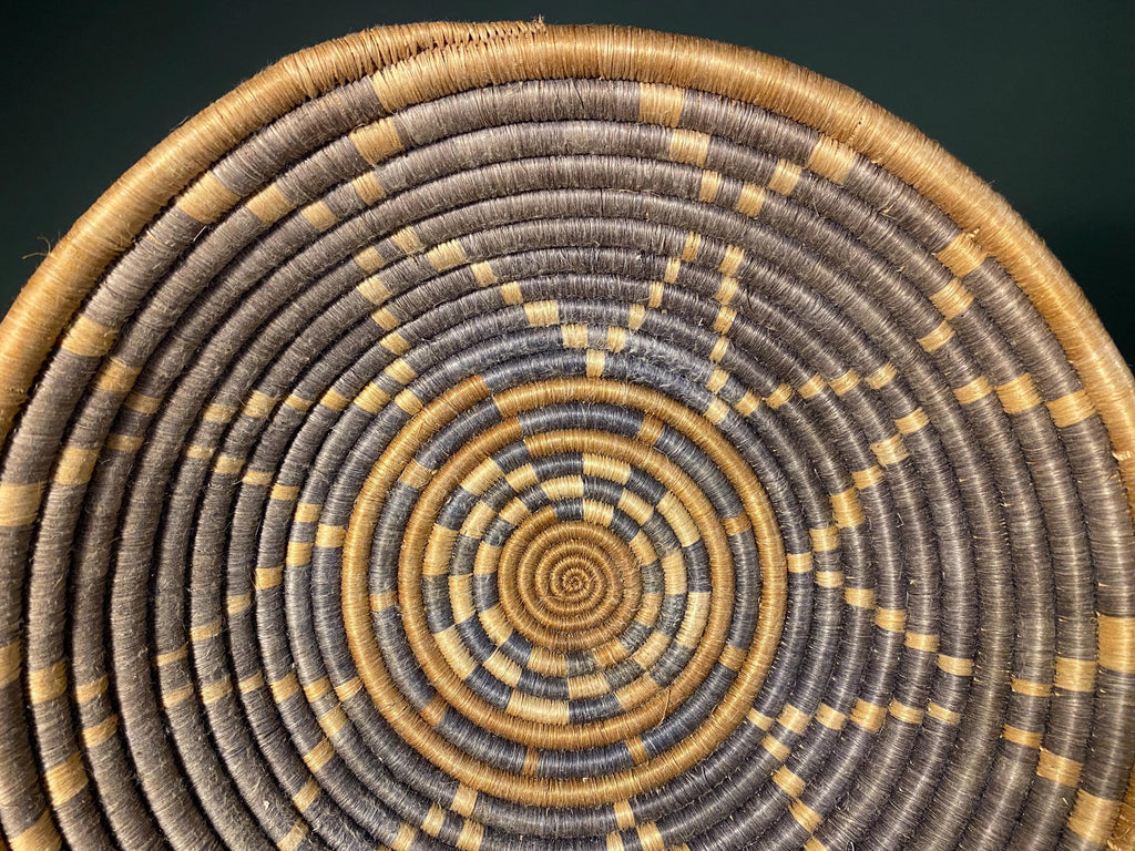 Vintage African Woven Wall Basket