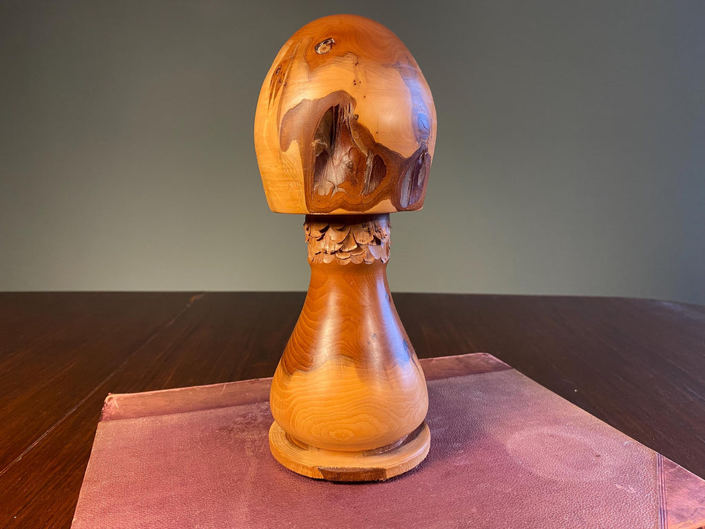 Mid-Century Turned Wood Mushroom