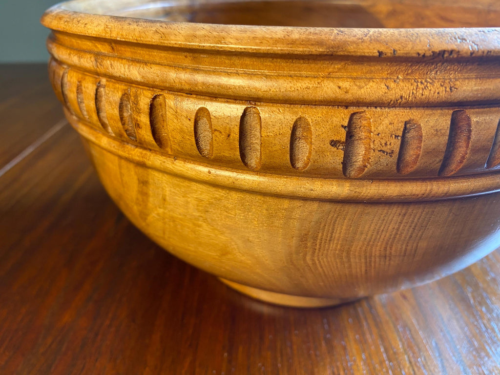 Vintage Turned Walnut Bowl