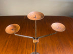 Brutalist-Style Iron Candelabra and Pair of Candlesticks — product photograph 12