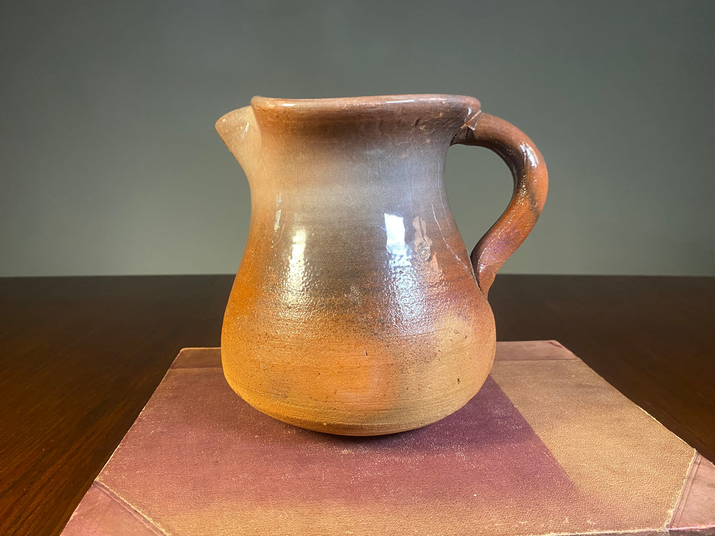 Part-Glazed Terracotta Jug — product photograph 1