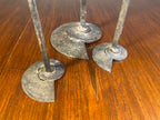 Brutalist-Style Iron Candelabra and Pair of Candlesticks — product photograph 4