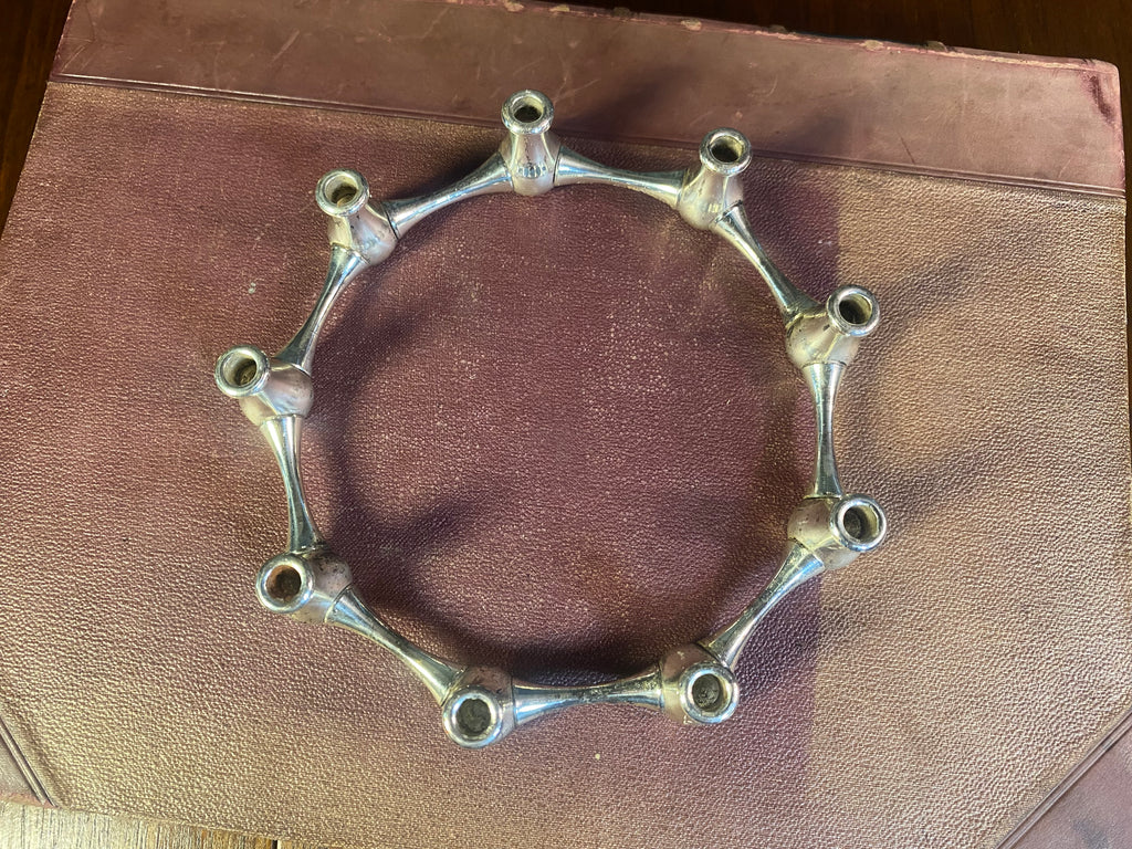 Nine-Light Metal Candle Ring, Attributed to Jens H. Quistgaard — product photograph 5