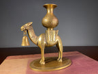 Decorative Brass Camel Vase with Hanging Bells