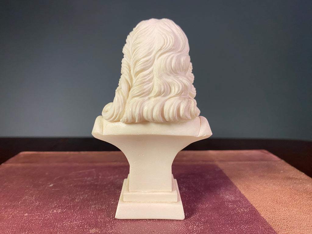 Vintage Cast-Alabaster Bust of J.S. Bach