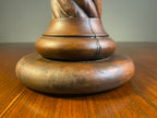 Carved Wooden Spiral Pillar Candle Holder — product photograph 5
