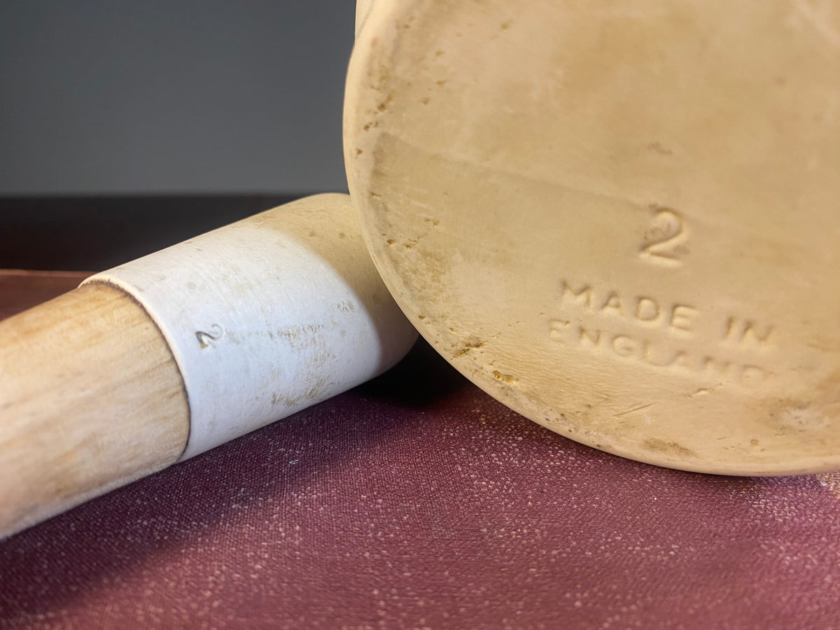 English Ceramic Mortar and Wooden-Handled Pestle, Size 2 — product photograph 7