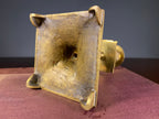 Ornate Brass Candlestick with Square Base