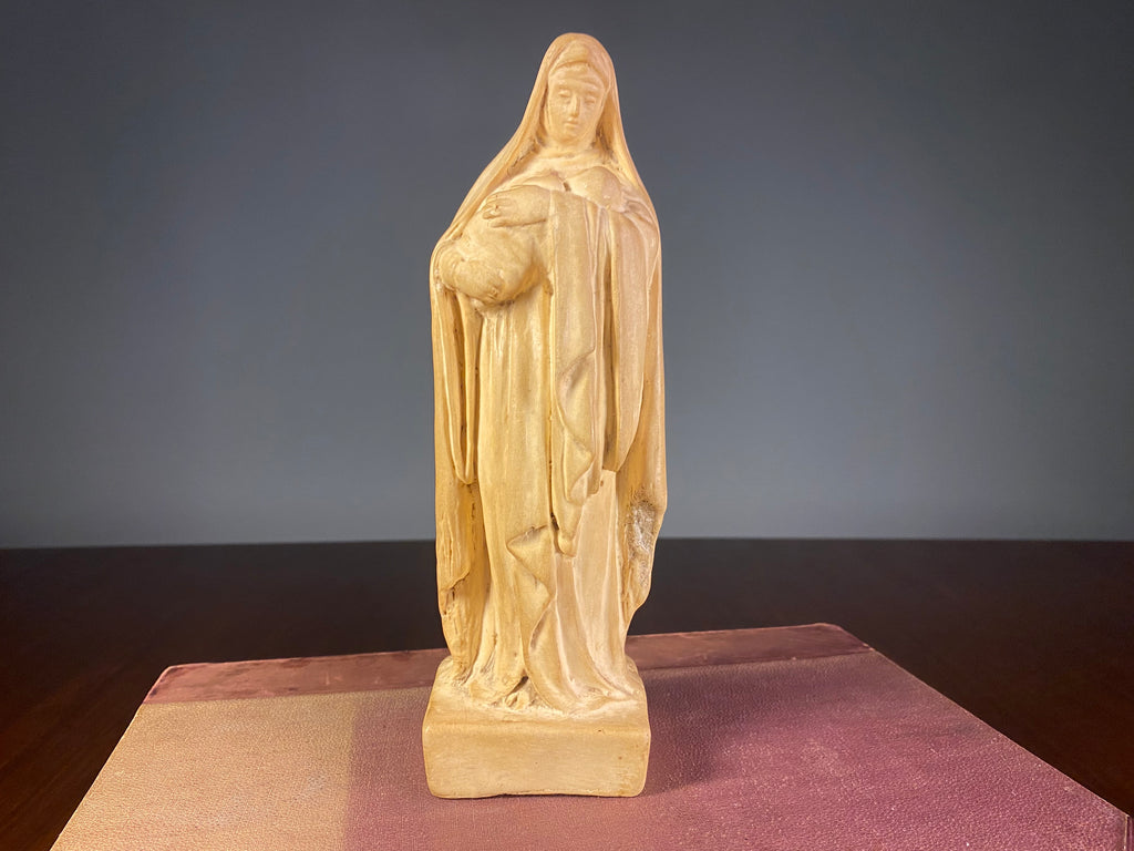 Madonna and Child Figure in Warm Cream Finish