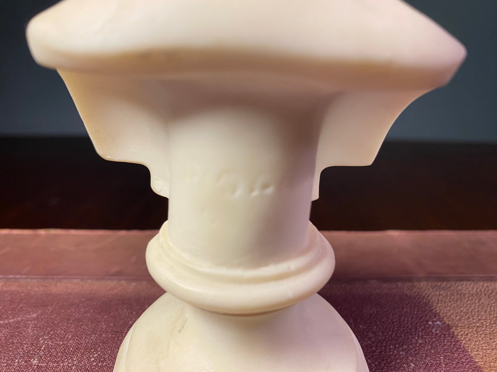 Vintage Cast-Alabaster Bust of J.S. Bach