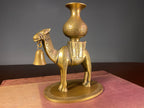 Decorative Brass Camel Vase with Hanging Bells