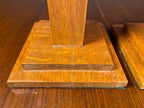 Pair of Tall Wooden Candlesticks with Square Bases