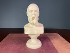 Vintage cast-alabaster bust of Socrates