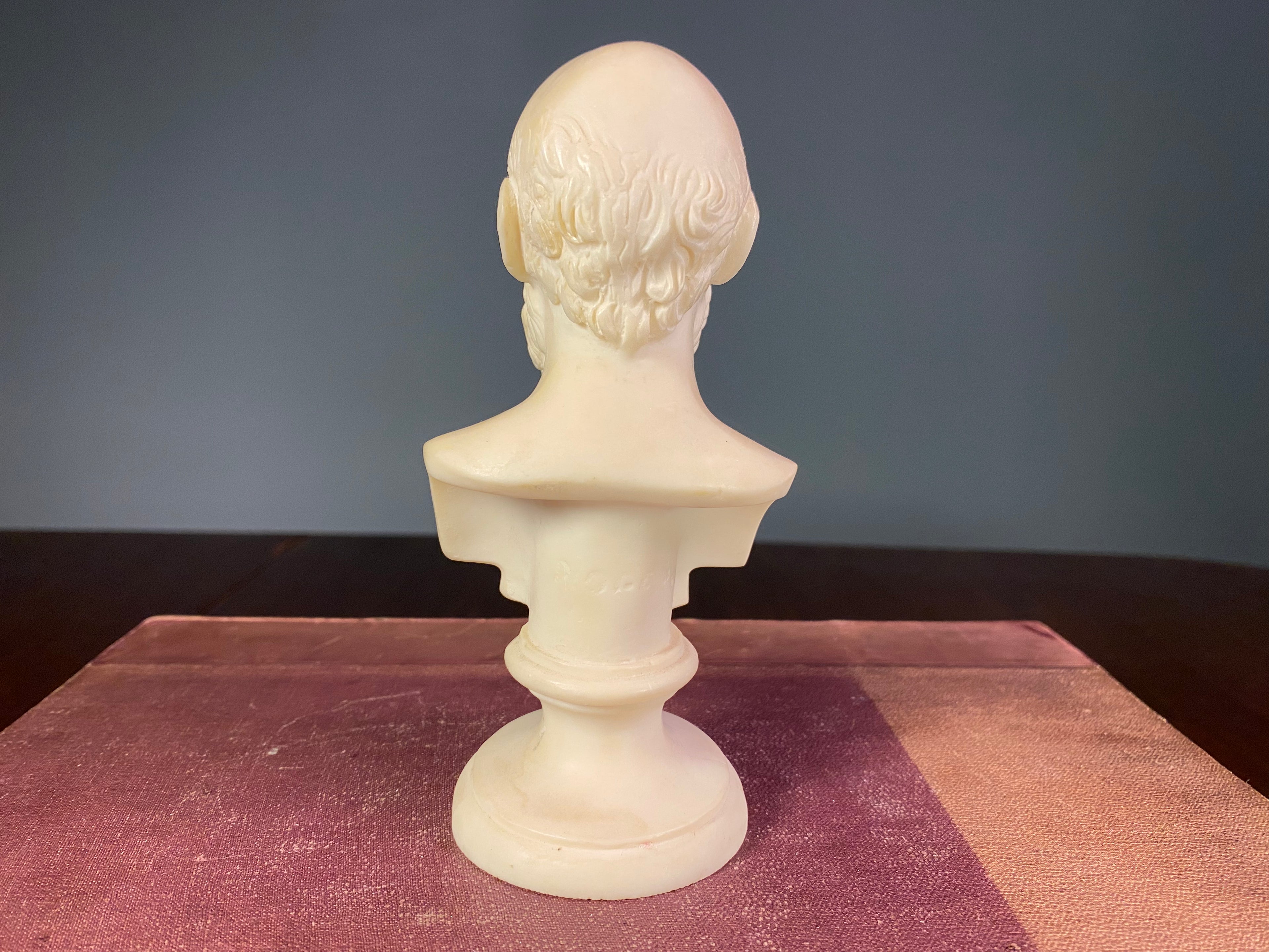 Vintage Cast-Alabaster Bust of Socrates