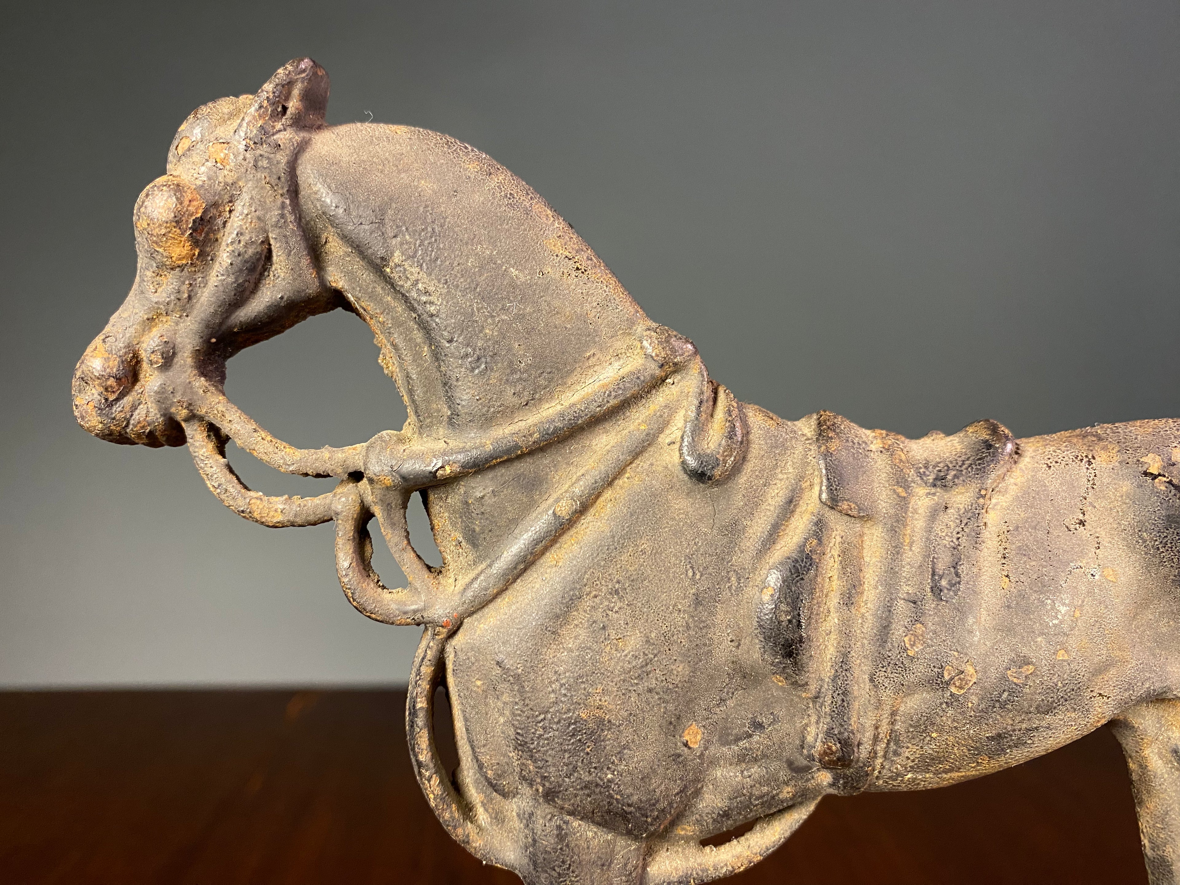 Mounted Cast-Iron Horse Ornament