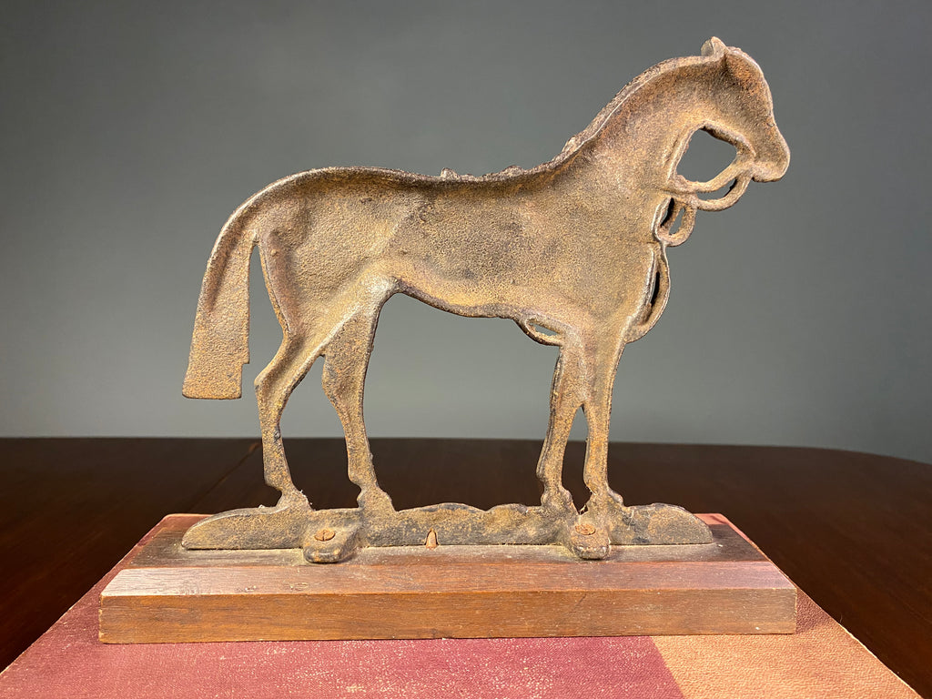 Mounted Cast-Iron Horse Ornament