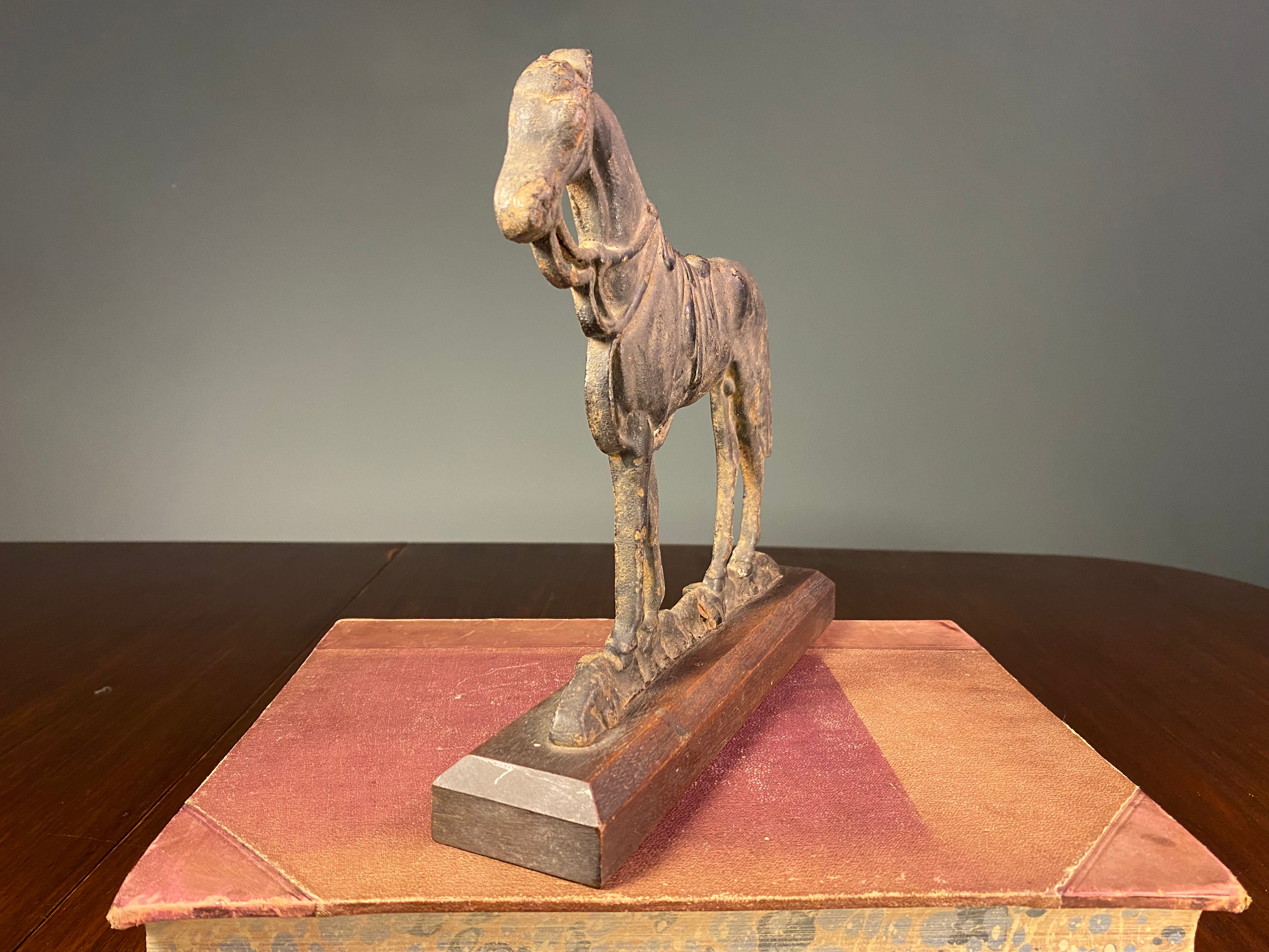 Mounted Cast-Iron Horse Ornament