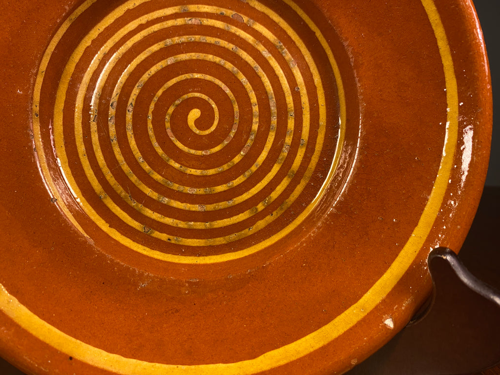 Vintage English Terracotta Slipware Plate
