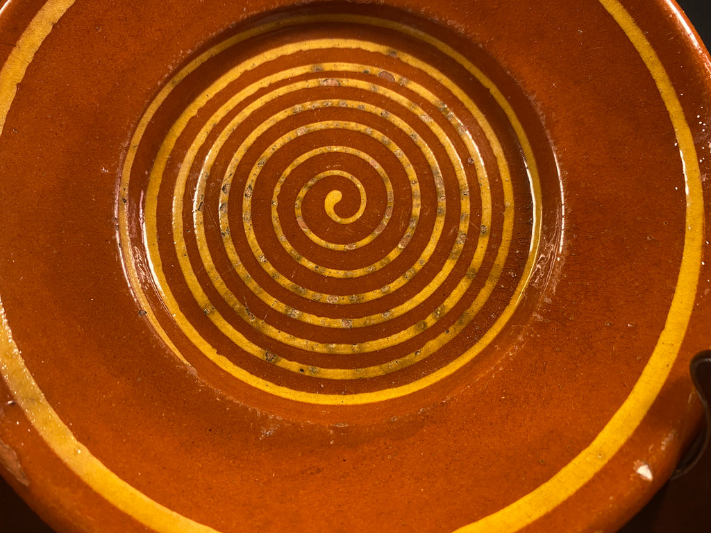 Vintage English Terracotta Slipware Plate