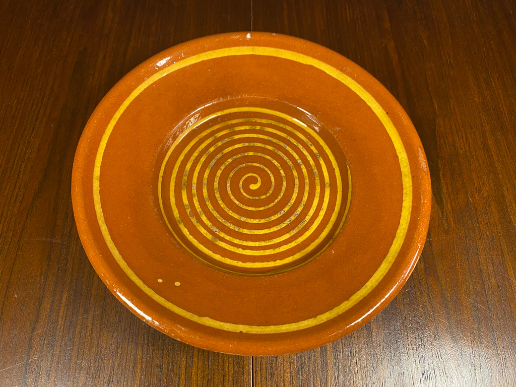 Vintage English Terracotta Slipware Plate