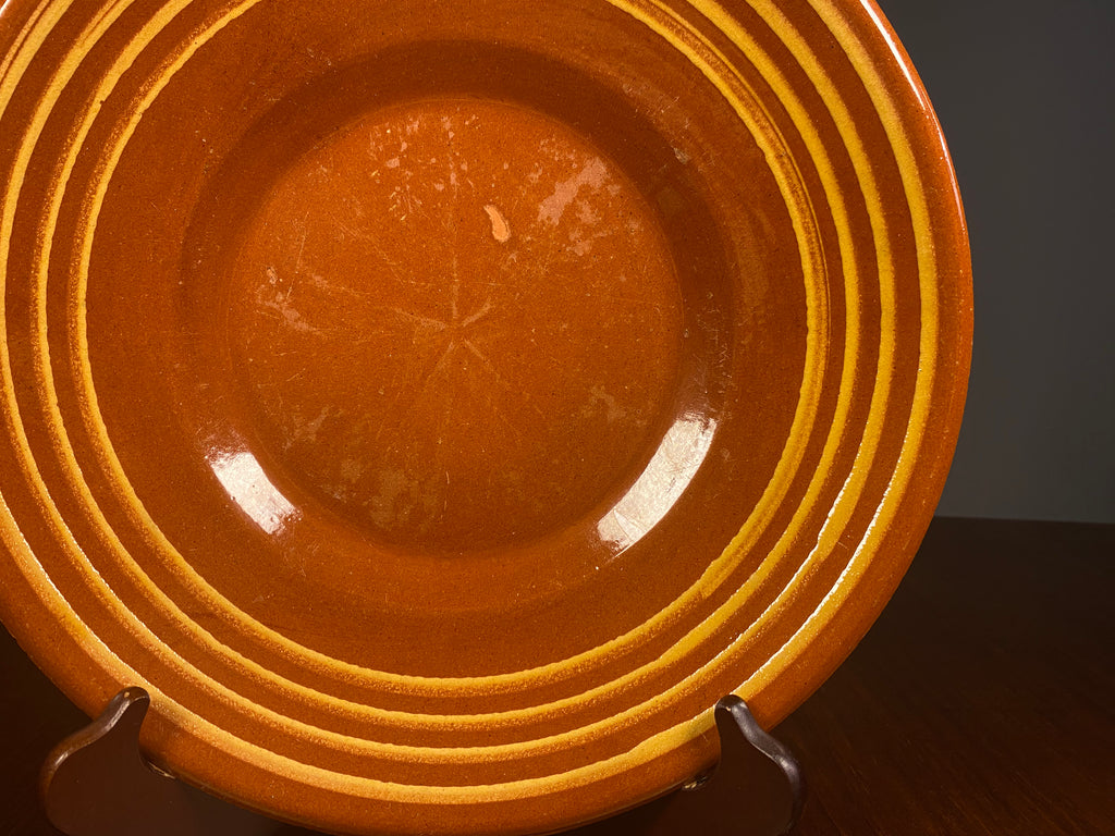 Vintage English Terracotta Slipware Plate