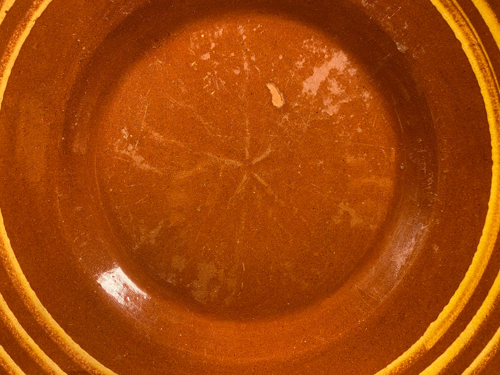 Vintage English Terracotta Slipware Plate