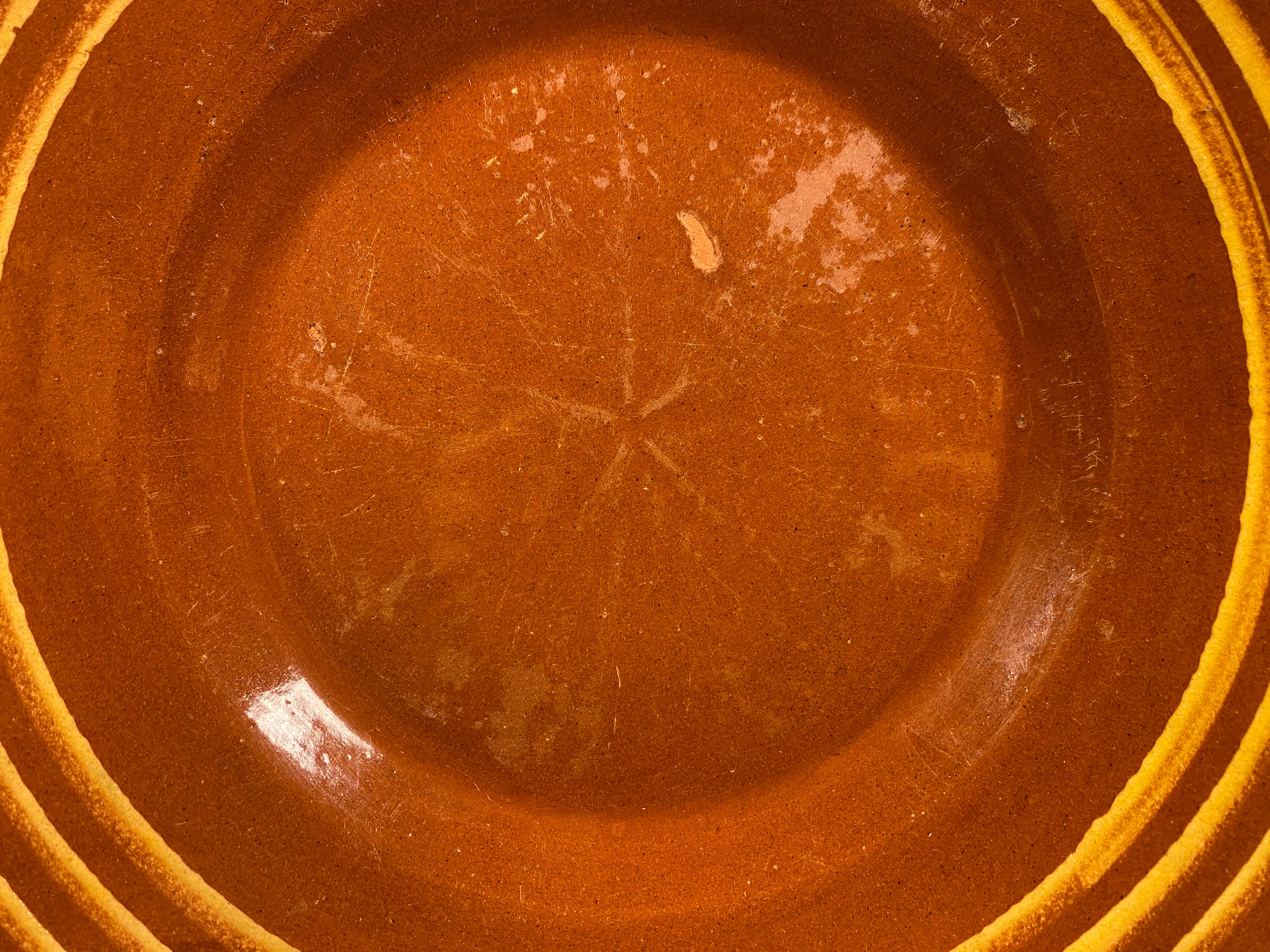 Vintage English Terracotta Slipware Plate