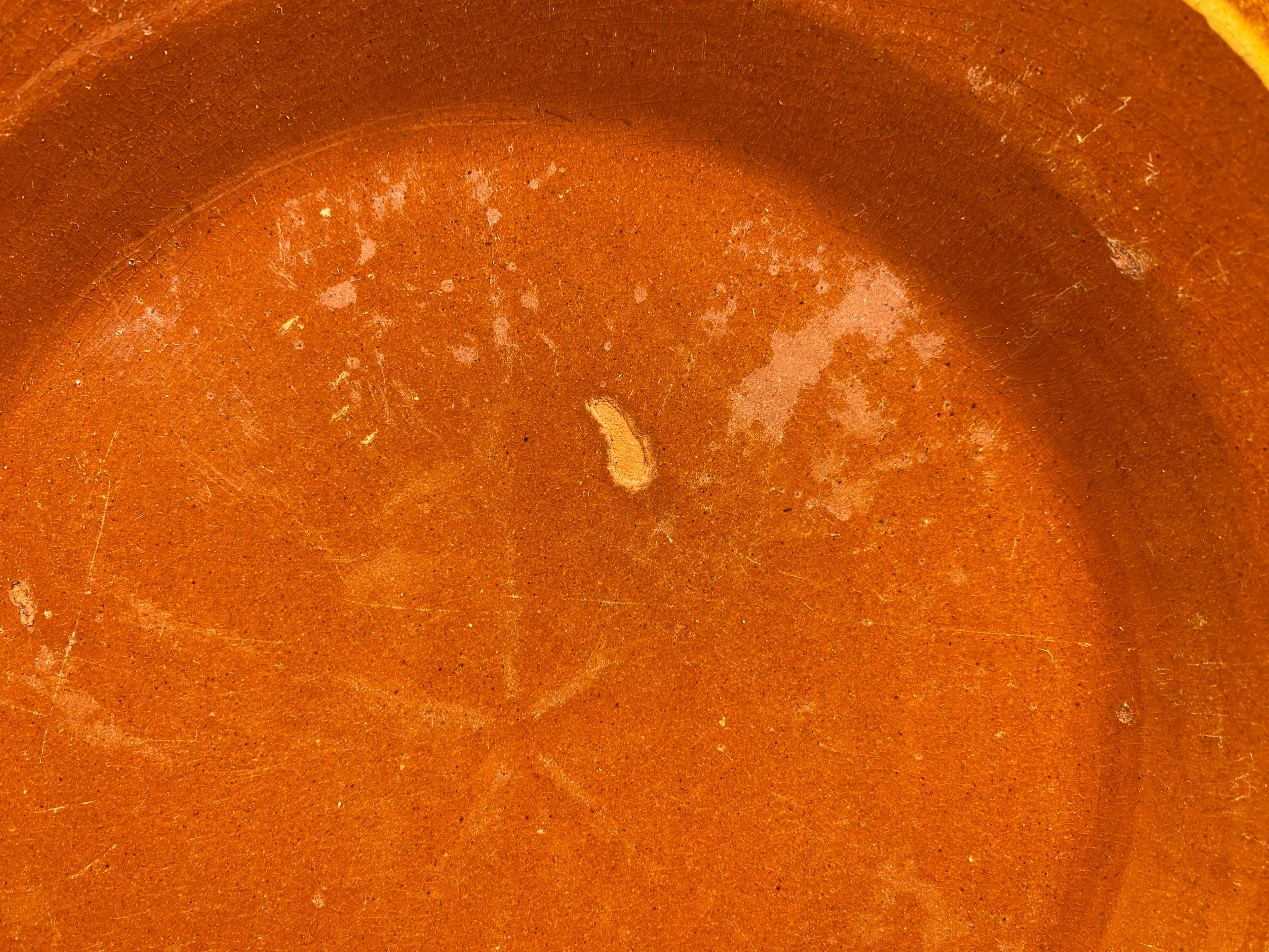Vintage English Terracotta Slipware Plate
