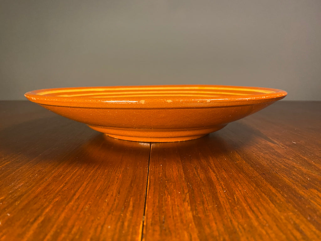 Vintage English Terracotta Slipware Plate