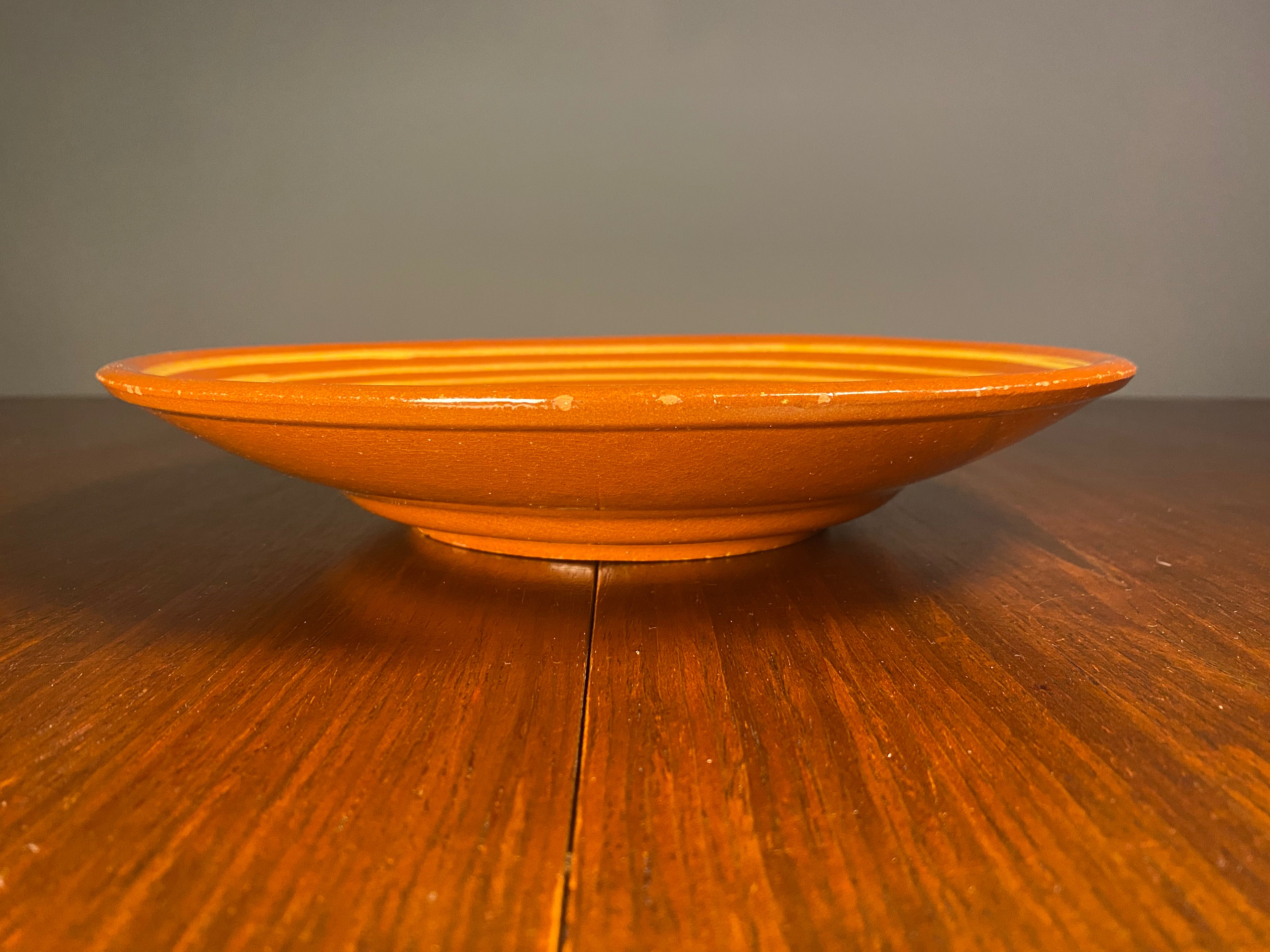 Vintage English Terracotta Slipware Plate