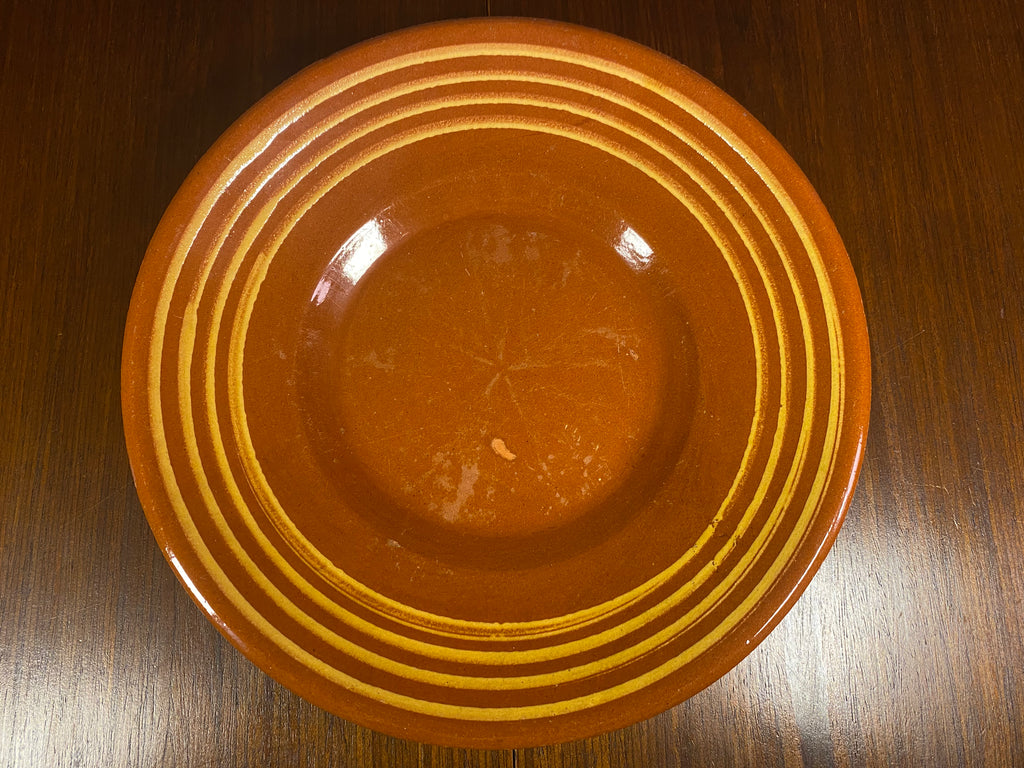 Vintage English Terracotta Slipware Plate