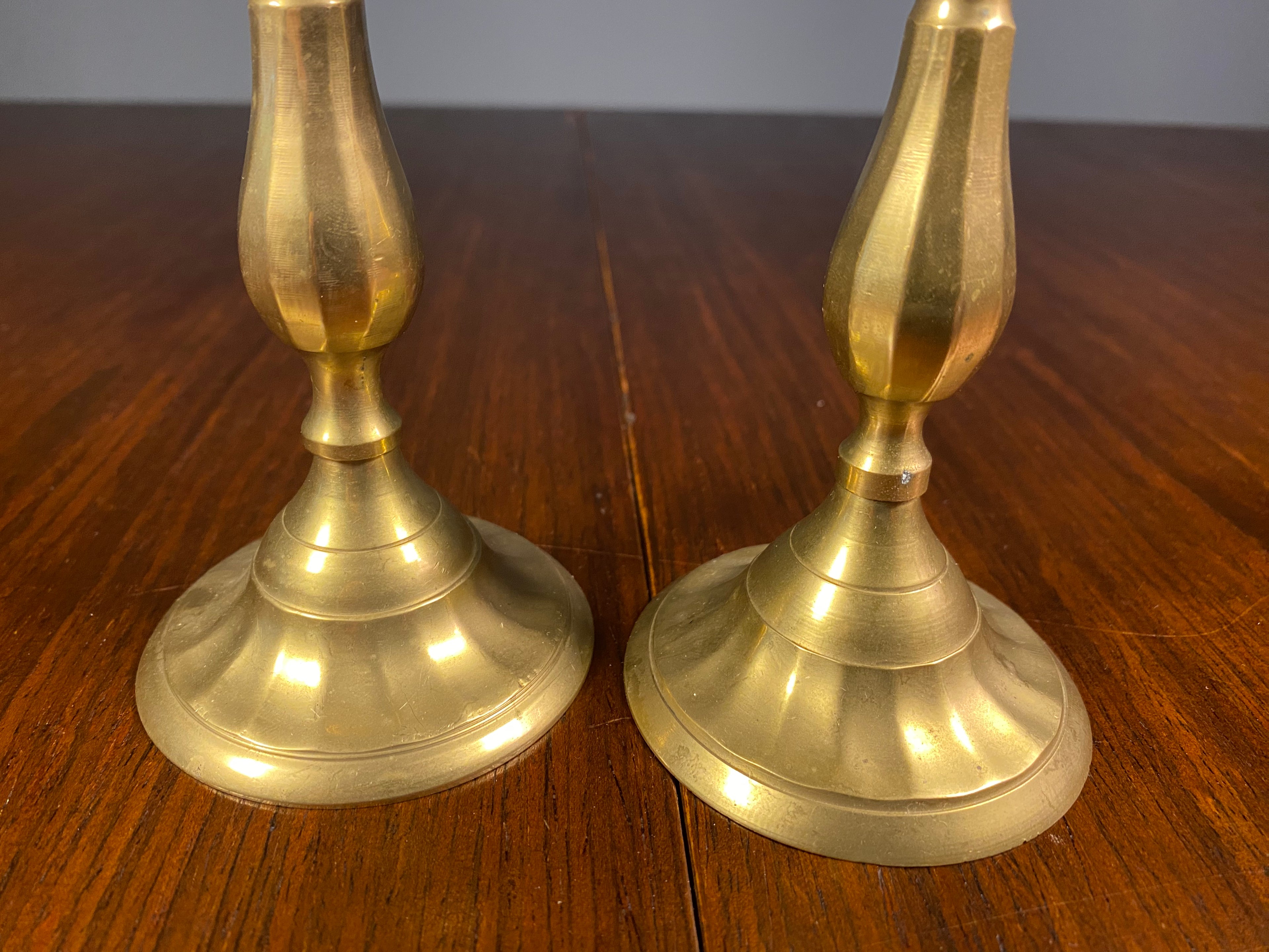 Pair of Vintage Brass Candlesticks