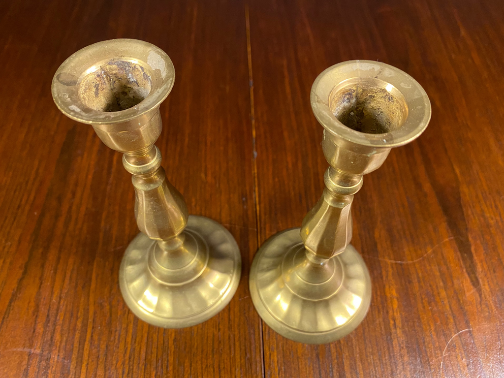 Pair of Vintage Brass Candlesticks