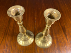 Pair of Vintage Brass Candlesticks