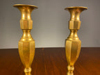 Pair of Repurposed Vintage Brass Candlesticks