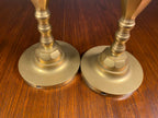 Pair of Repurposed Vintage Brass Candlesticks