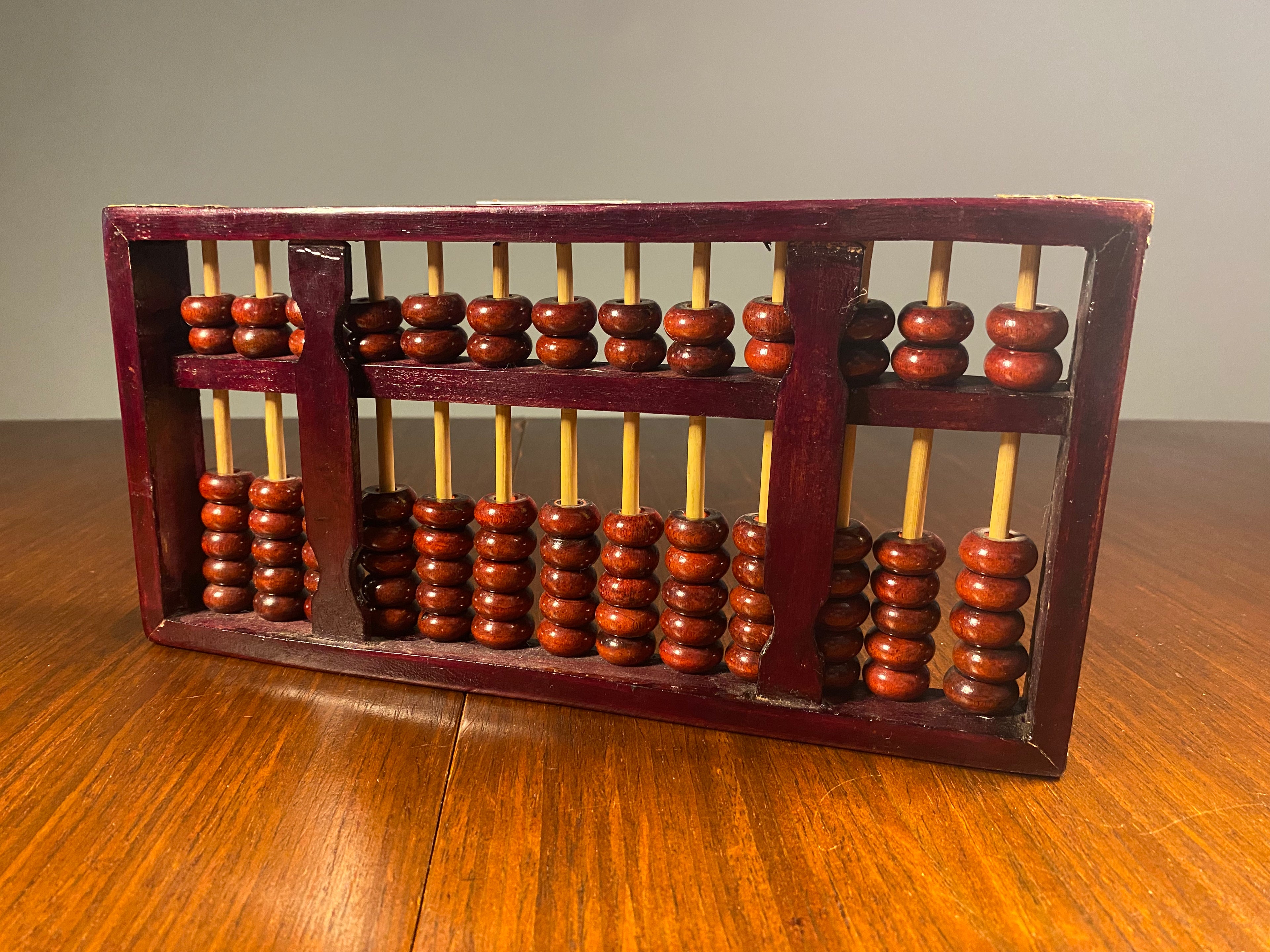 Vintage Chinese Wooden Suanpan Abacus