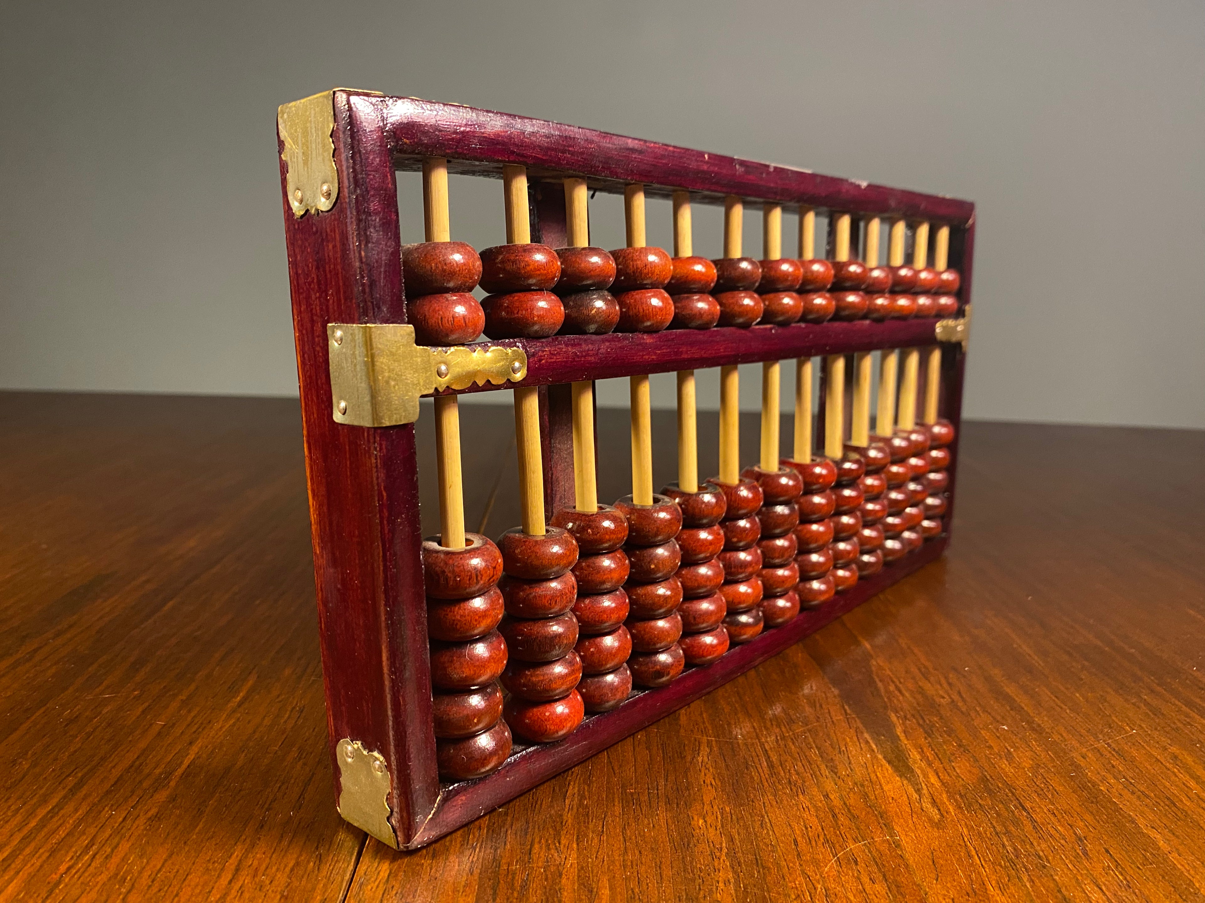 Vintage Chinese Wooden Suanpan Abacus
