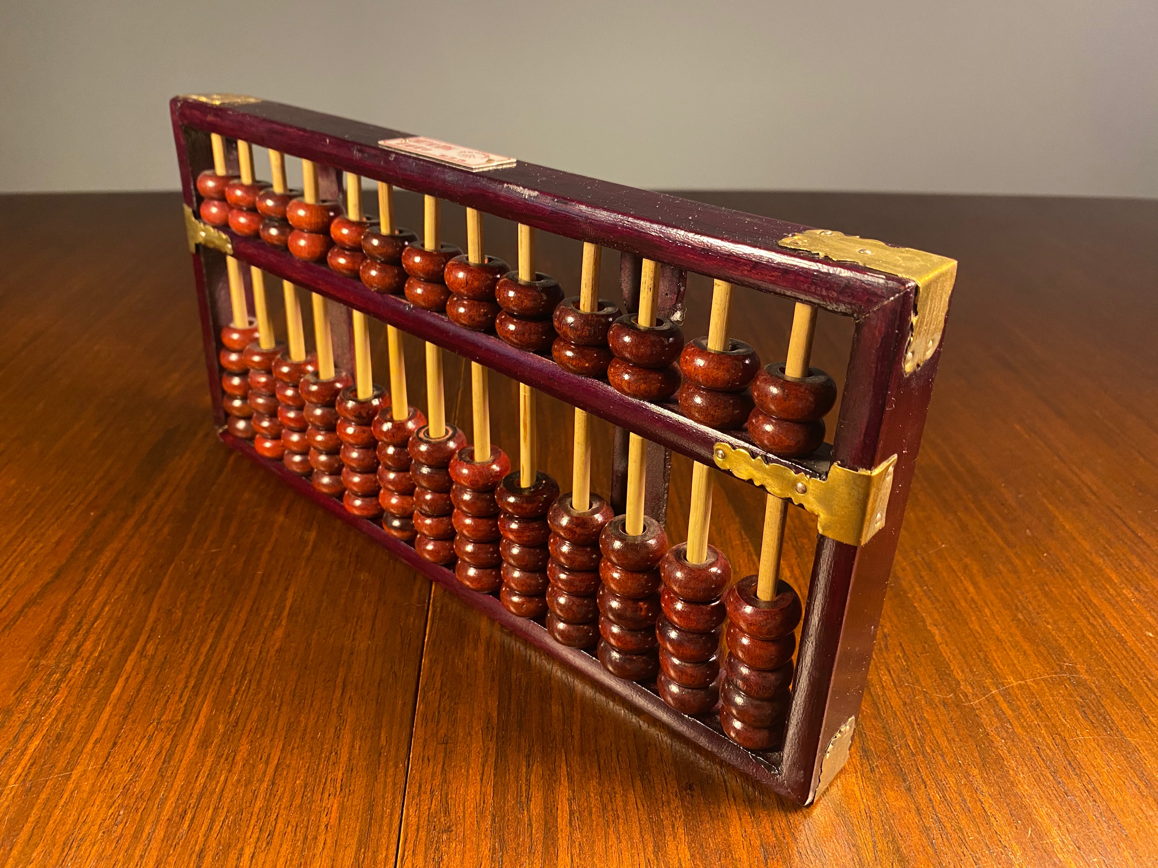 Vintage Chinese Wooden Suanpan Abacus