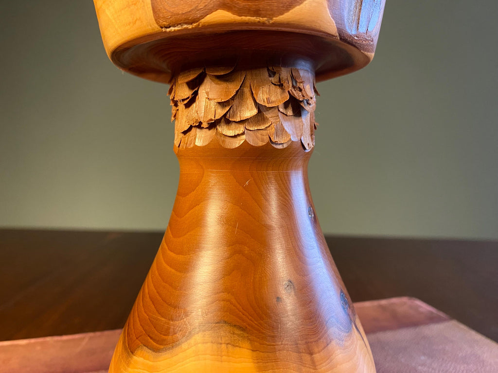 Mid-Century Turned Wood Mushroom
