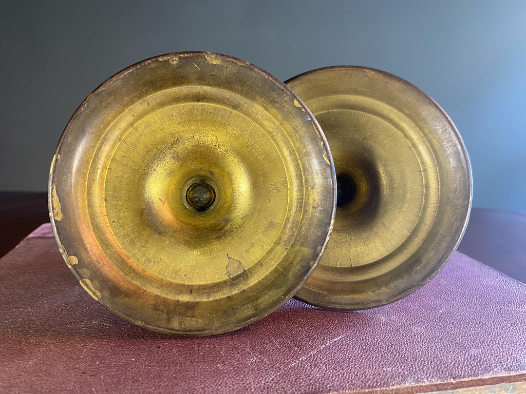 Pair of Barley Twist Brass Candlesticks