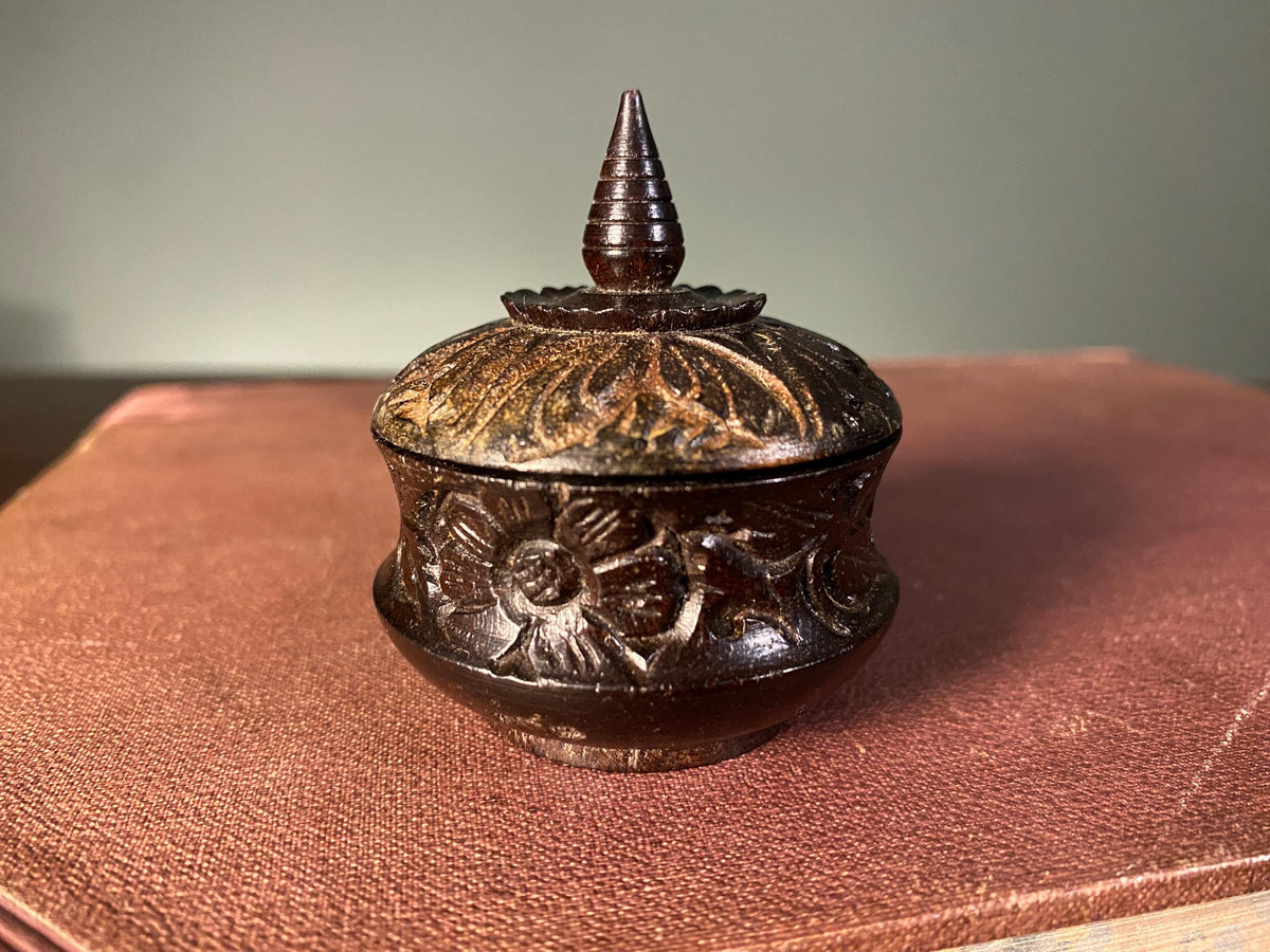 South-East Asian Carved Wooden Trinket Box