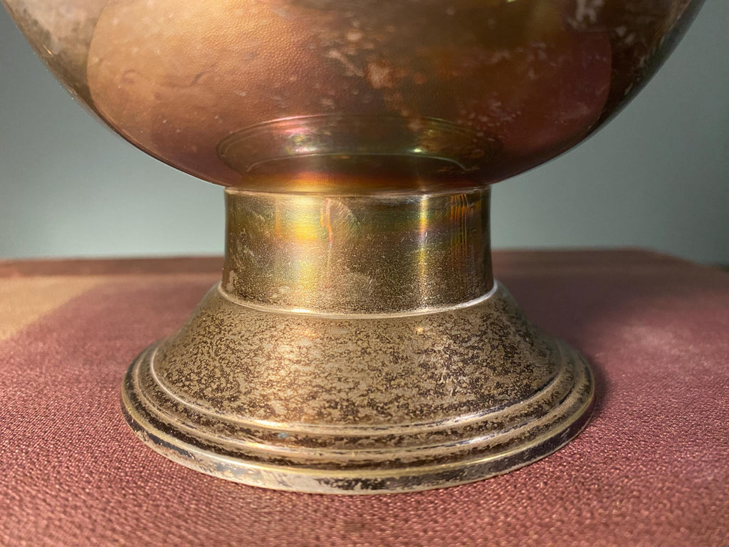 Vintage Indian Silver-Plated Brass Lota