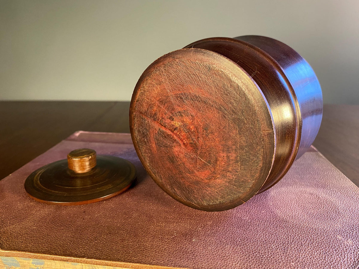 Vintage Turned Wood Tobacco Pot