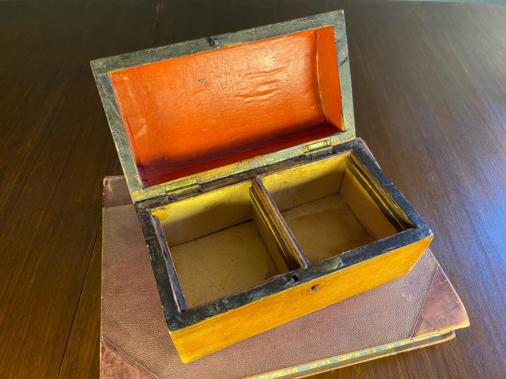 19th-Century Wooden Tea Caddy