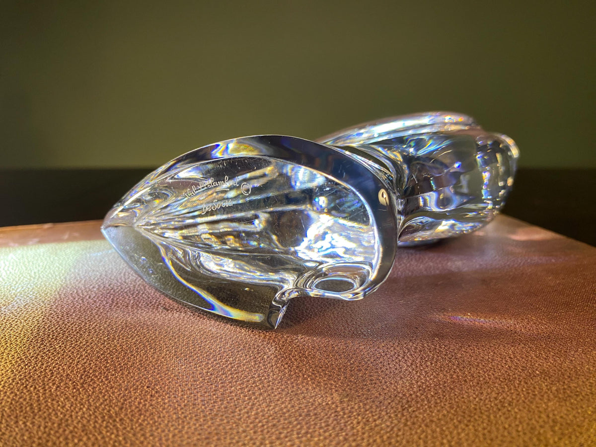 Val Saint Lambert Crystal Bird Sculpture